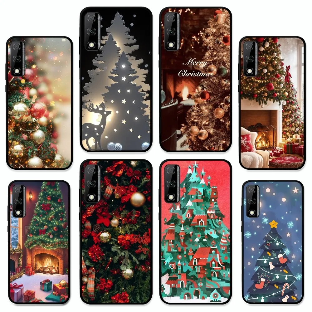 

Merry Christmas Tree Phone Case For Huawei Y9 6 7 5 Prime Enjoy 7s 7 8 Plus 7a 9e 9plus 8E Lite Psmart Shell