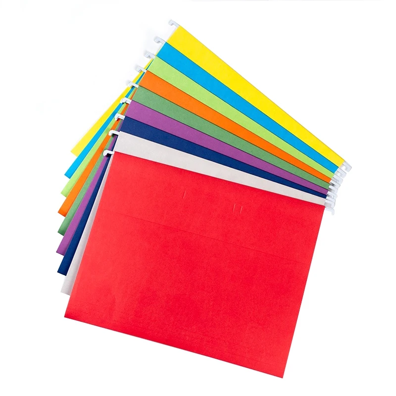 

15 Pack Hanging File Folders Letter Size - Assorted Color File Folders - 1/5 Cut Adjustable Tabs File Folders With Tabs