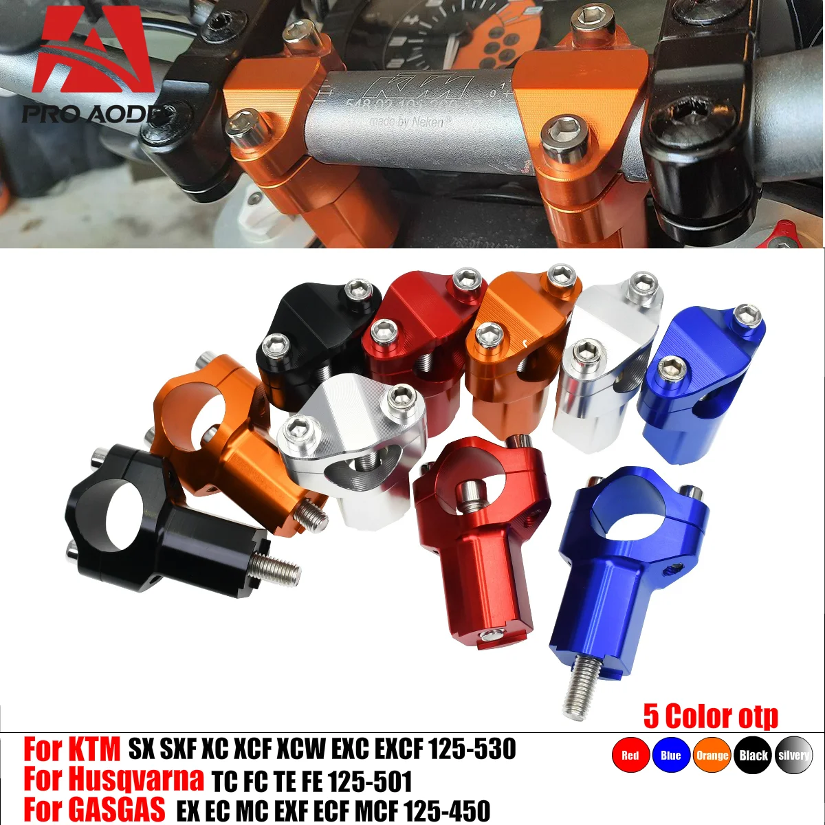 Высококачественный зажим для руля мотоцикла 55 мм KTM SX SXF XC XCF XCW EXC EXCF 125 150 250 300 350 450 500