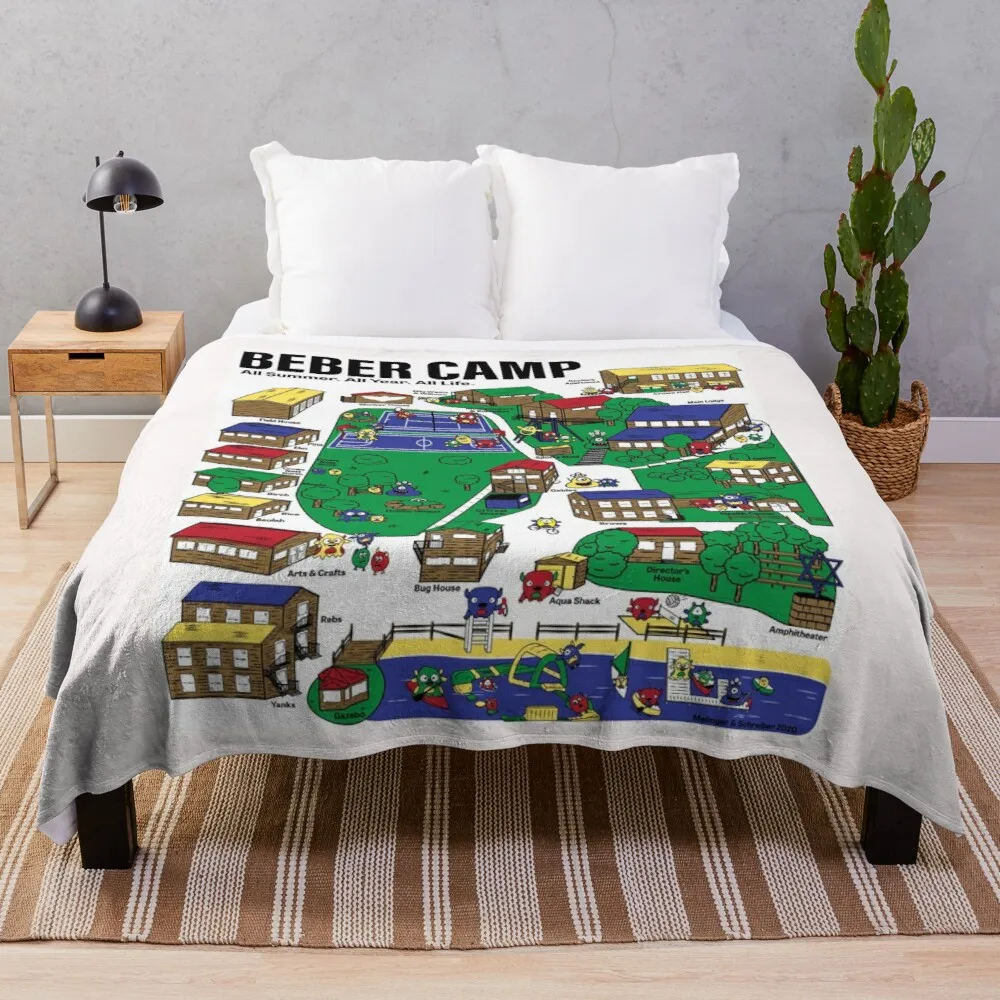 

Beber Camp Map Throw Blanket Blanket Sofa