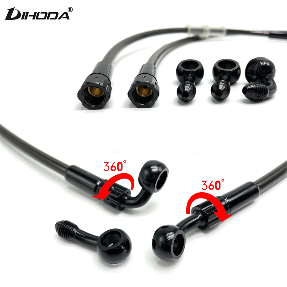 

Универсальный 400-2200 мм 28 ° -90 ° Гидравлический тормозной шланг с оплеткой AN3, труба сцепления, главный цилиндр, трубопровод тормозной массы