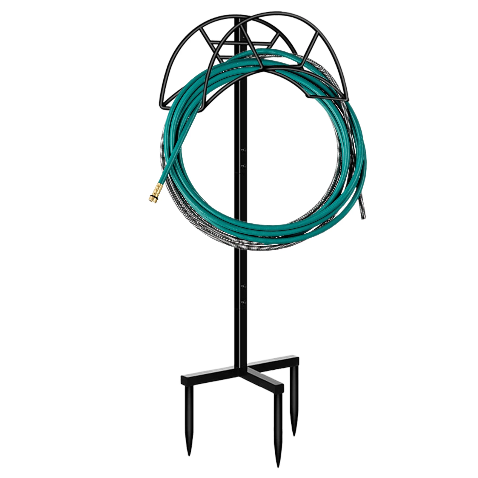 

Garden Hose Holder Heavy-duty Garden Hose Organizer Freestanding Metal Hose Hanger Storage Rack For Outside With 3 Long Spiky