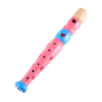 1 pc 6 holes flute durable musical instrument wooden recorder educational for children gift