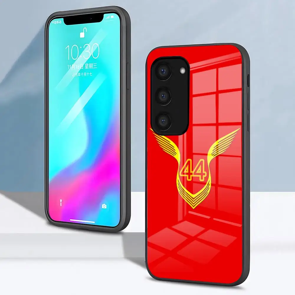 Фото Чехол для телефона Lewis H-Hamiltons 44 для Samsung S26 S25 S24 FE S23 S22 S21 Plus S20 Ultra Note20Ultra, черный, стеклянный №3