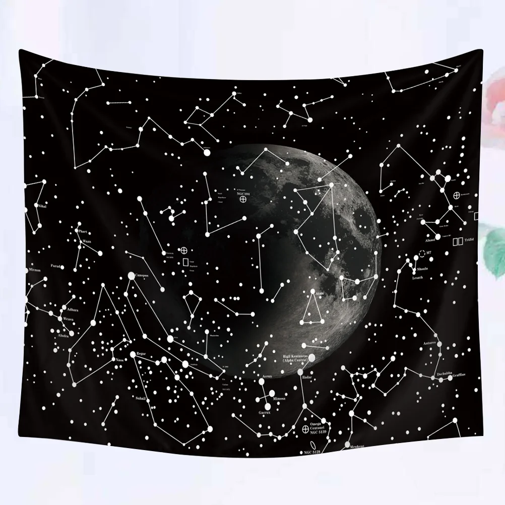 

1Pc 90x70cm Constellation Tapestry Multifunctional Printed Hanging Blanket Beach Towel for Home Outside