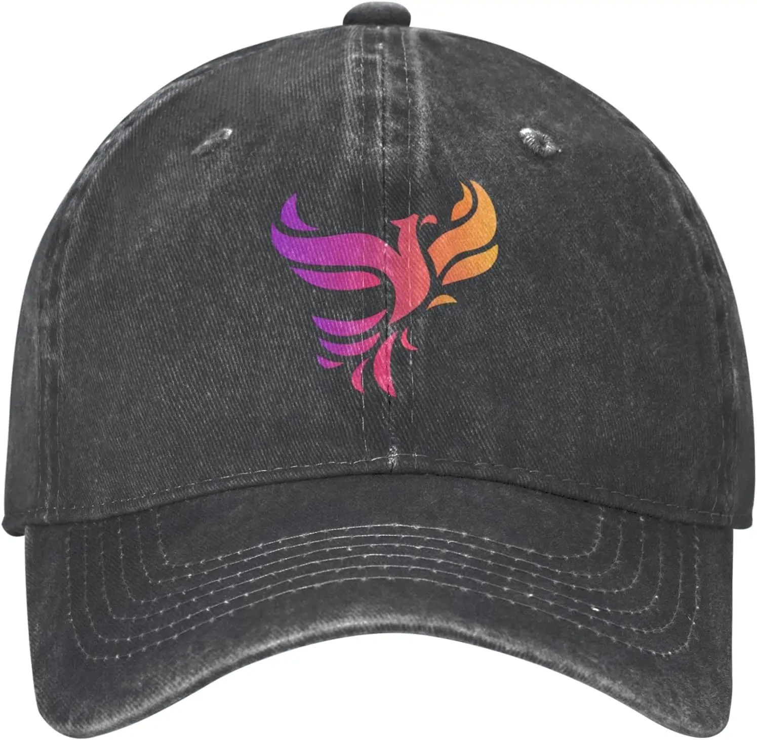 Бейсболка унисекс с принтом птицы Феникс регулируемая винтажная стираемая