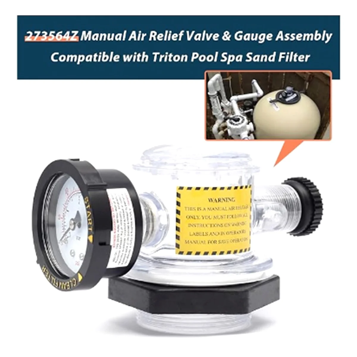 Ручной воздушный предохранительный клапан 273564Z для Triton II C TR100C и TR140C фильтры песка