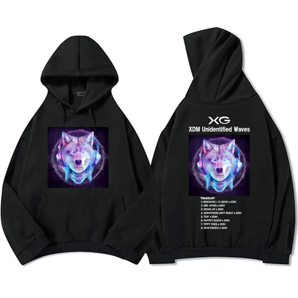 XG XDM Полиэстеровые толстовки с капюшоном принтом волн