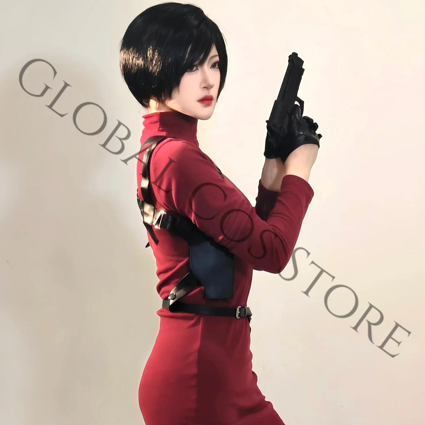 Фото Костюм для косплея по фильму Resident Evil 4 Remake: перчатки, свитер, реквизит, парик, набор для Хэллоуина, карнавала, вечеринки, маскарада. №4