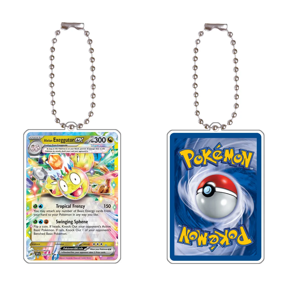 Фото Pokemon Sylveon Lapras Hydreigon Exeggutor Cinderace Flygon Ex Game Collection Card акриловый кулон брелок украшение №5