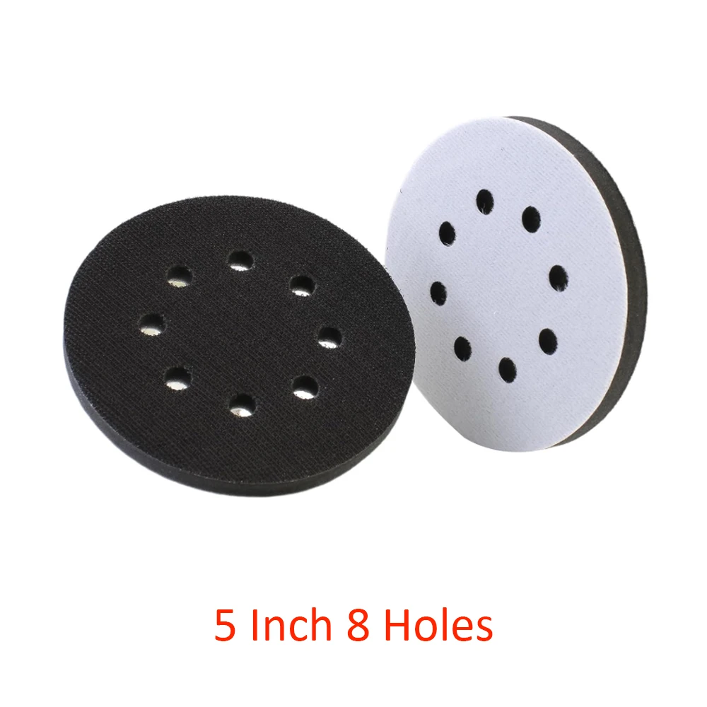 

2 шт. 5 дюймов 125 мм 5/6/8/9/33/44 отверстия крючок и петля интерфейсная накладка детали электроинструмента для полировки шлифования шлифования