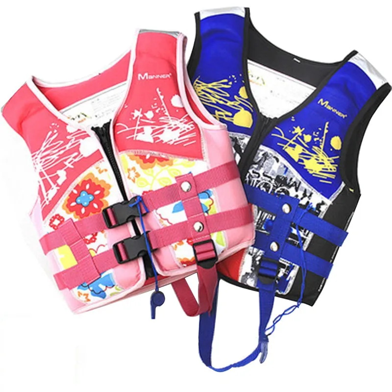 

MANNER Water Sports Life Vest for Kids Children Swimming Life Jacket with Whistle Boys and Girls Child Diving Safety Equipment