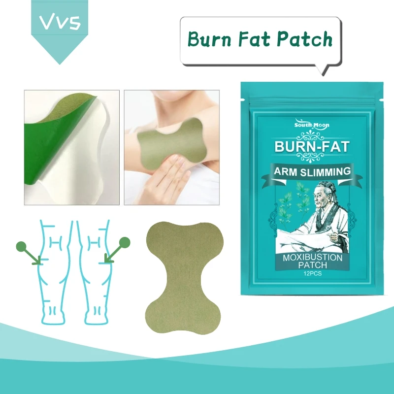 

12pcs South Moon Thin Arm Moxibustion Paste Slimming Down Hot Compress Stickers Slimming Products to Burn Fat Lose Weight Patch