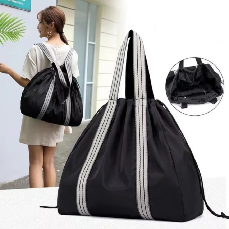 

Women's Large Capacity Gym Bag Travel Bag Drawstring Backpack Oxford Waterproof Sport Crossbody Bags Travel Luggage Hand Bag