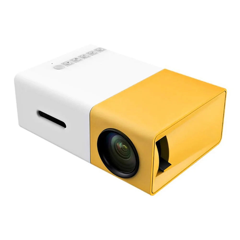 

Projector Mini Projector Portable Theater Home Office HD 1080P Yellow EM88