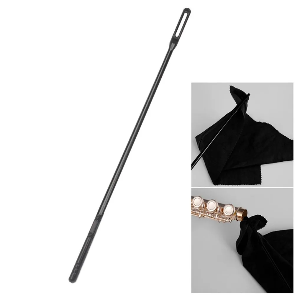 

Black Plastic Flute Cleaning Rod Woodwind Instruments Piccolo Cleaning Stick 34.5cm With Cleaning Cloth Accessories