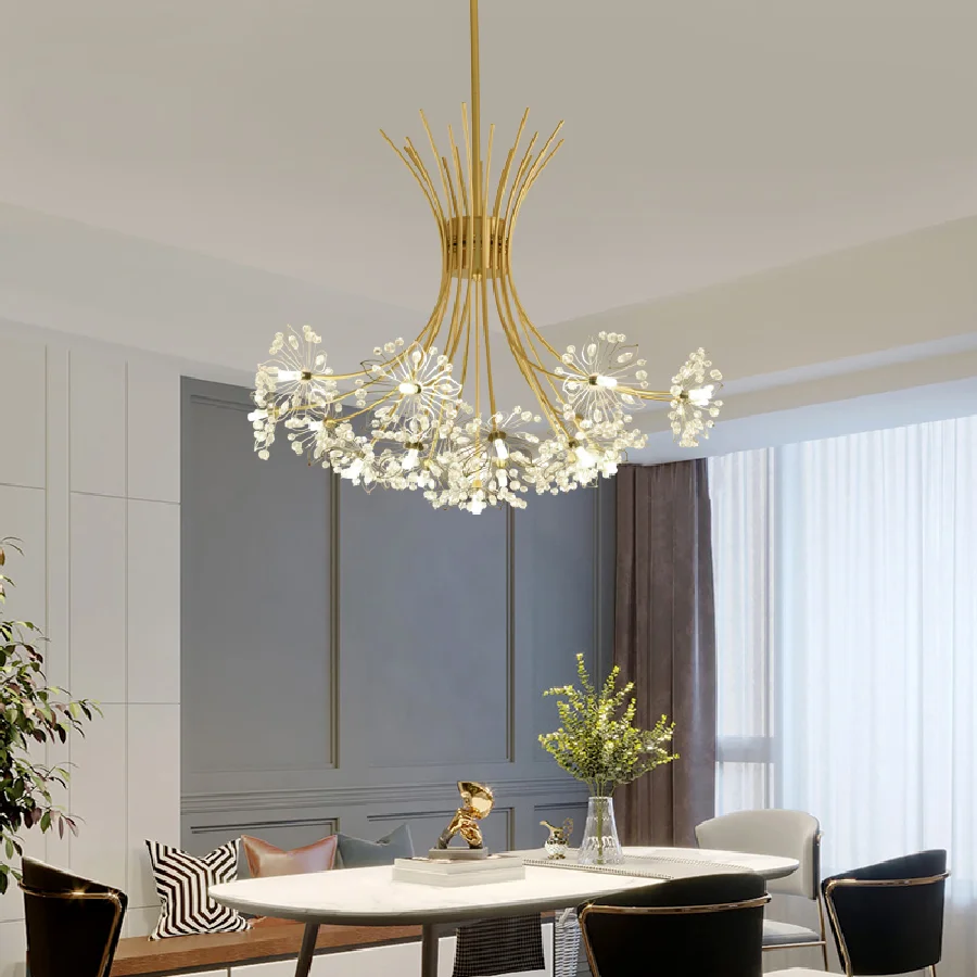 

Gold/Black stainless steel crystal chandelier Indoor Lamps for Living Room Restaurant Bedroom Chandelier Lighting Lampadari Home