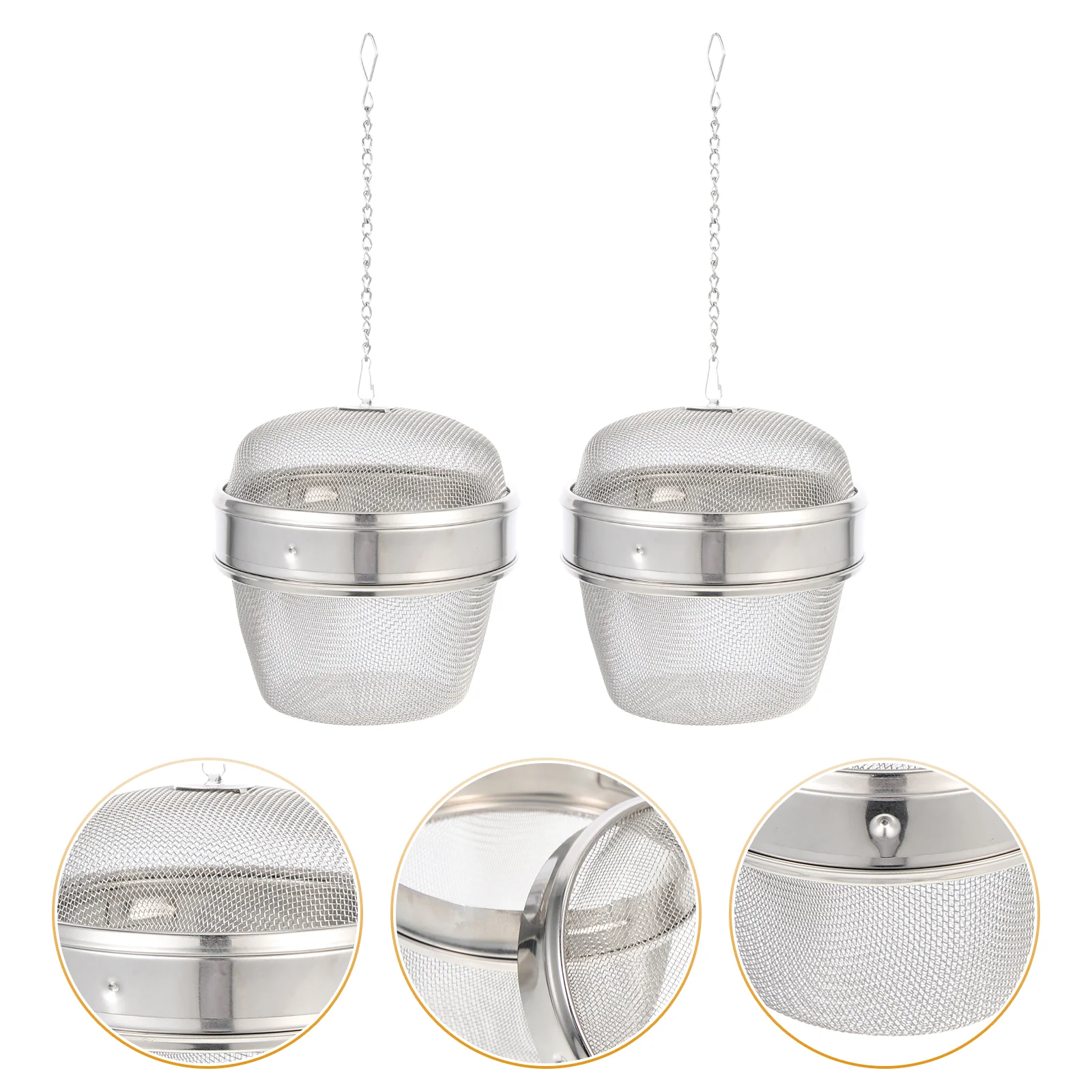 

2 Pcs Seasoning Balls Silverware Basket Jewelry Clean Tool Tea Strainer Washing Stainless Steel Cleaner Watch Infuser