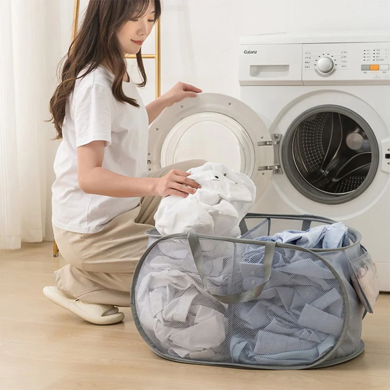 

Foldable Laundry Basket, Portable, Tiered Bathroom Laundry Basket, Large Capacity Storage Box, Daily Life Storage Supplies
