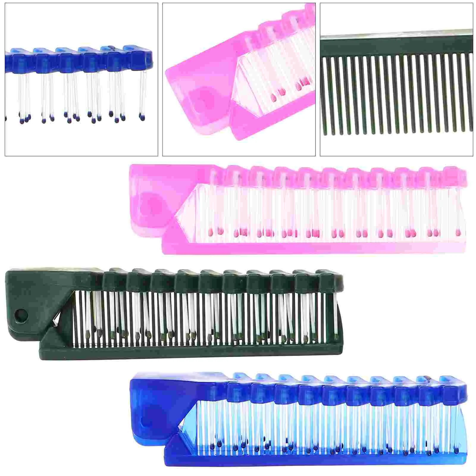 

12Pcs Anti-static Foldable Hair Combs Home Hairdressing Salon Hotel Folding Combs Hair Care Tools
