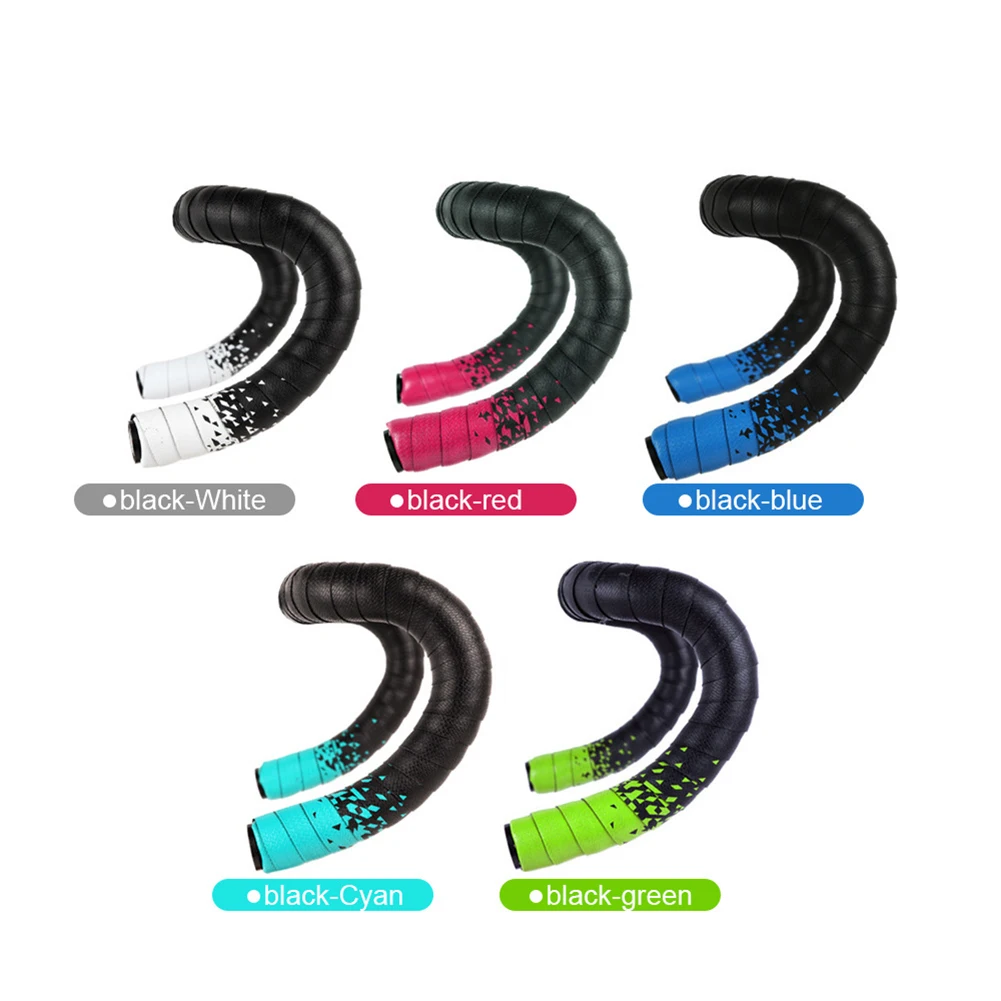 

Road Bike Bicycle Handlebar Tape Non-Slip EVA PU Bent Bar Tape Shock Absorber Cycling Tapes With 2pcs Bar Plug