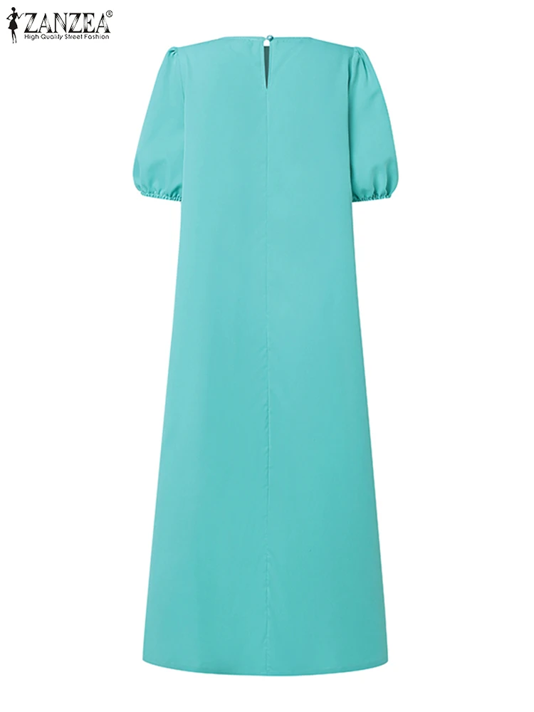 Женский сарафан с коротким рукавом и круглым вырезом