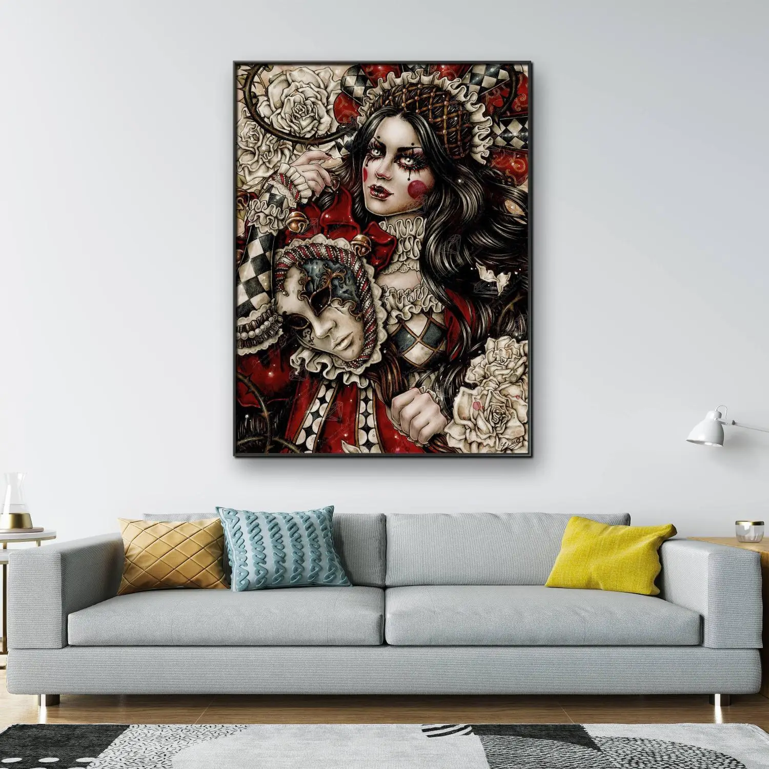 

Gothic Style DIY 5D Diamond Art Painting Woman In Mask Home Decoration Friend Gift Full Diamond Embroidery Cross Stitch Kit