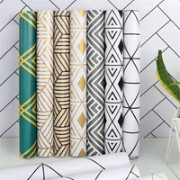 geometric wallpaper grid self adhesive arrow peel and stick flower leaves contact paper for wall renovation furniture sticker