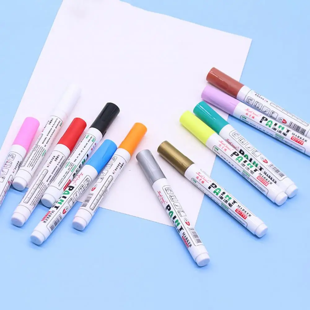 

Plastic 12Pcs Great Quick Dry Paint Marker Pens Portable Fill Paint Pen Does Not Fall Off for Home/Family