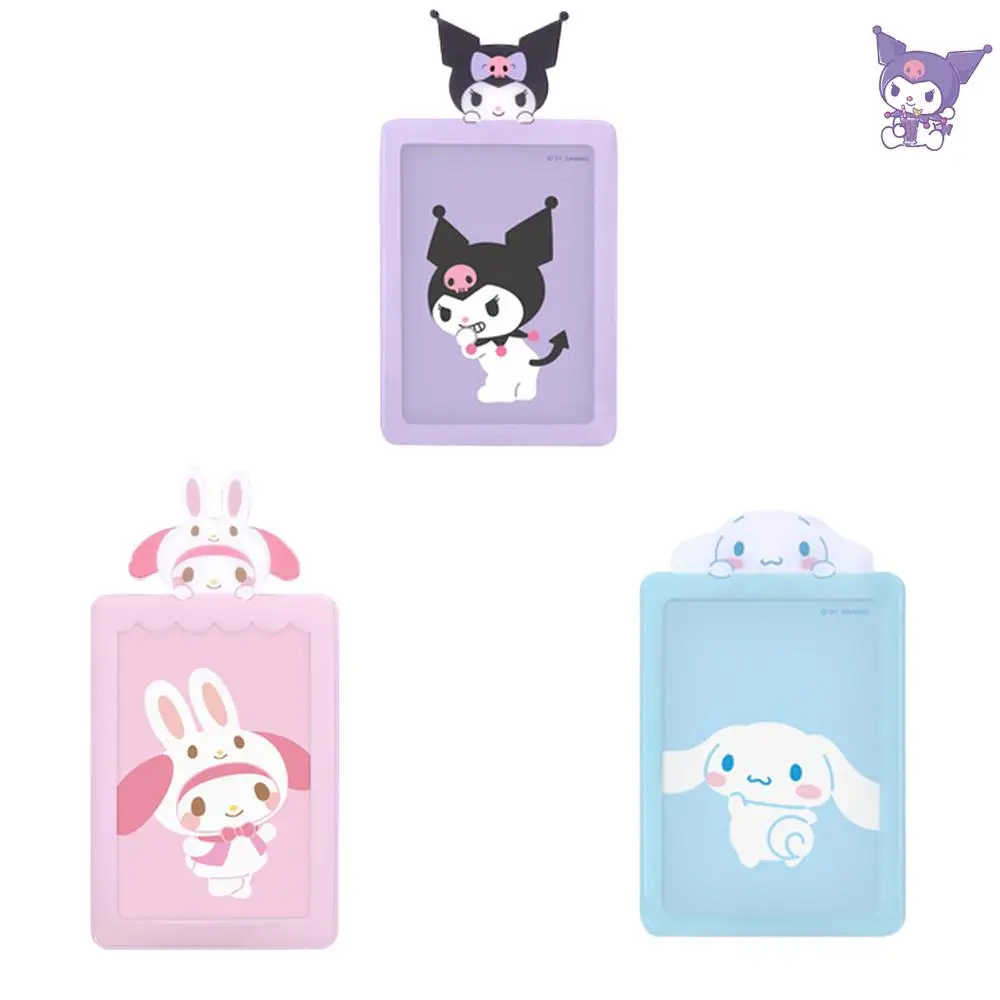 

Аниме Kawaii Sanrios Cinnamoroll Melody Kuromi Pochaccos, протектор для карт для котят, карточка для удостоверения личности, студенческий идентификатор, держатель...
