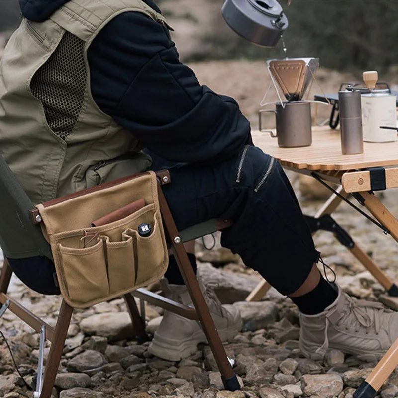 

Camping Armrest Hanging Bag Outdoor Accessories Beach Chair Organizer Hanging Storage Bags Travel Pouch Supplies