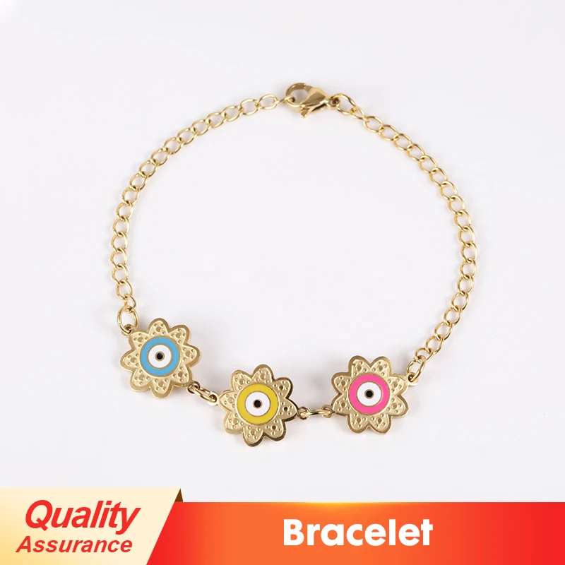 Sunflower Chain Bracele for Women 2022 Flower Pattern Designer Charm Bracelets Hand Female Fashion Jewelry Gift