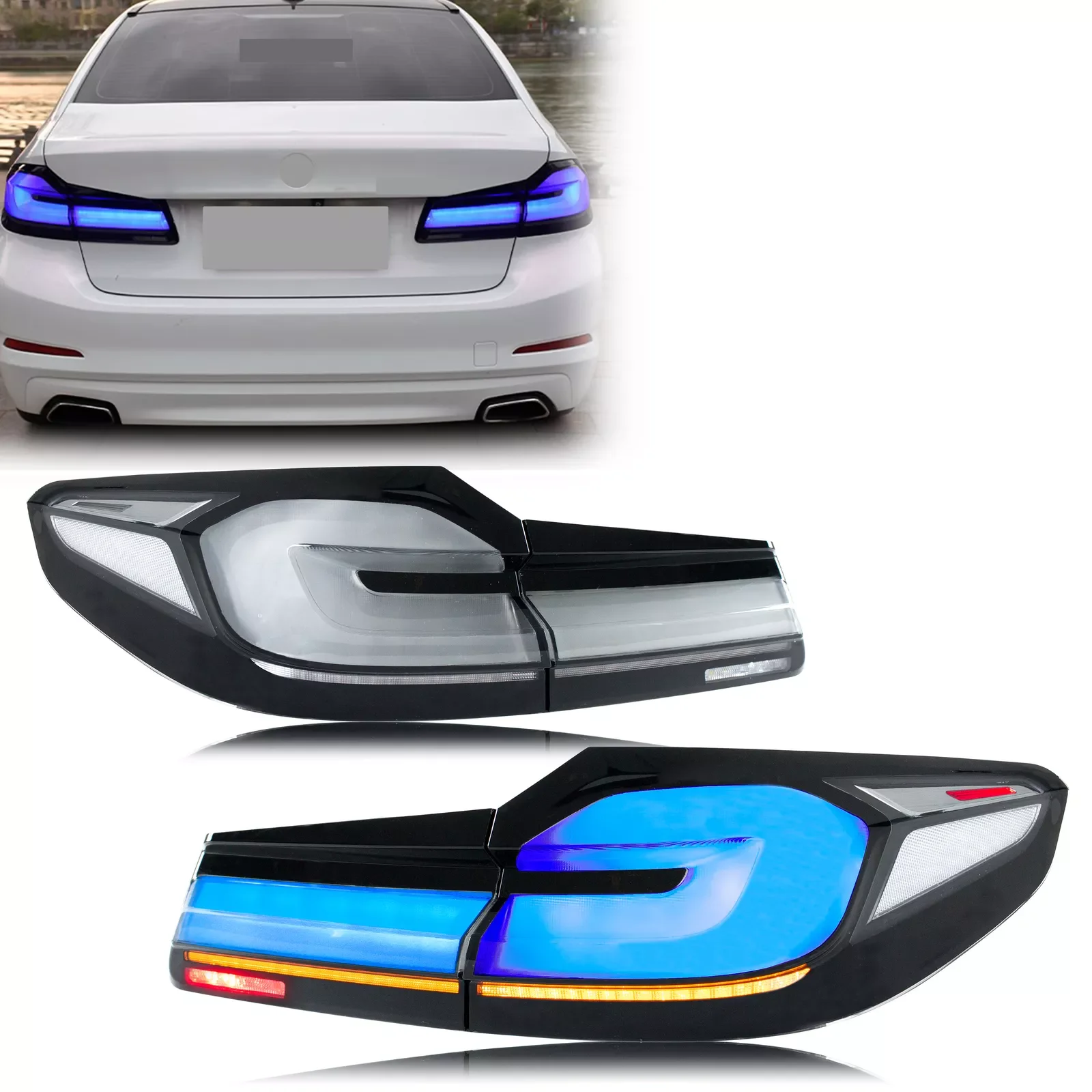 

Задний фонарь в сборе, светодиодный динамический задний фонарь для BMW 5 серии G30 G38 2018-2022, стоп-сигнал, стоп-сигналы, задние фонари