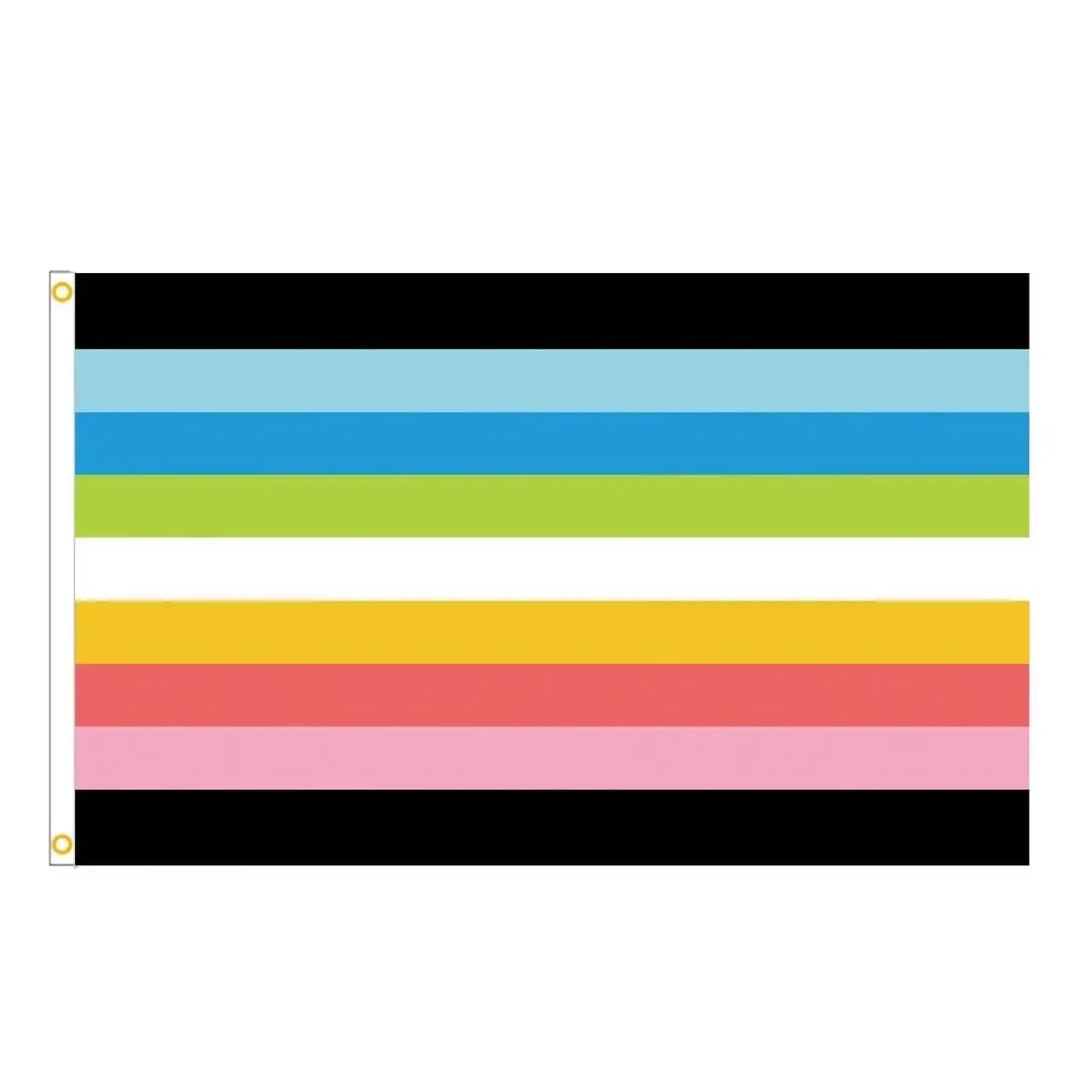 

150*90cm Polyester Queer Flag LGBTQ Pride 9 Stripe Rainbow Colors LGBT Banner