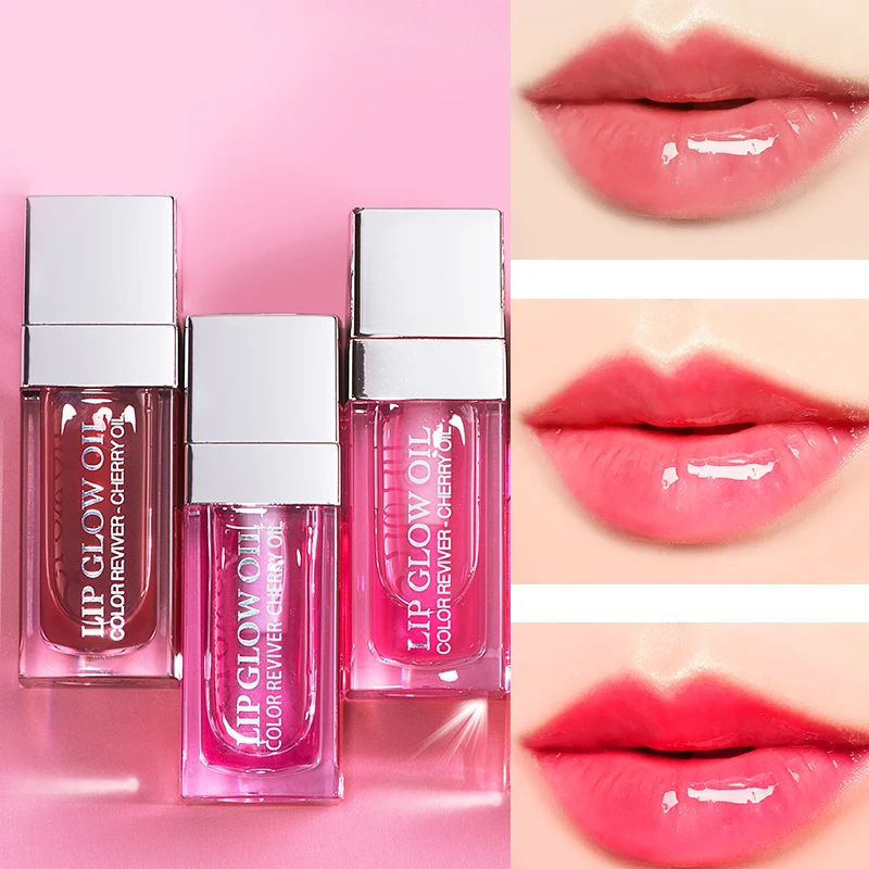 

Clear Moisturizing Lip Oil Fashion Crystal Jelly NonSticky Sexy Plumping Gloss Lip Glaze Tinted Fashion Lipstick Makeup Lip Care