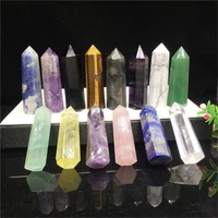 natural crystal stones point wand amethyst rose quartz healing stone energy ore crafts gemstone crystal ornament home decoration