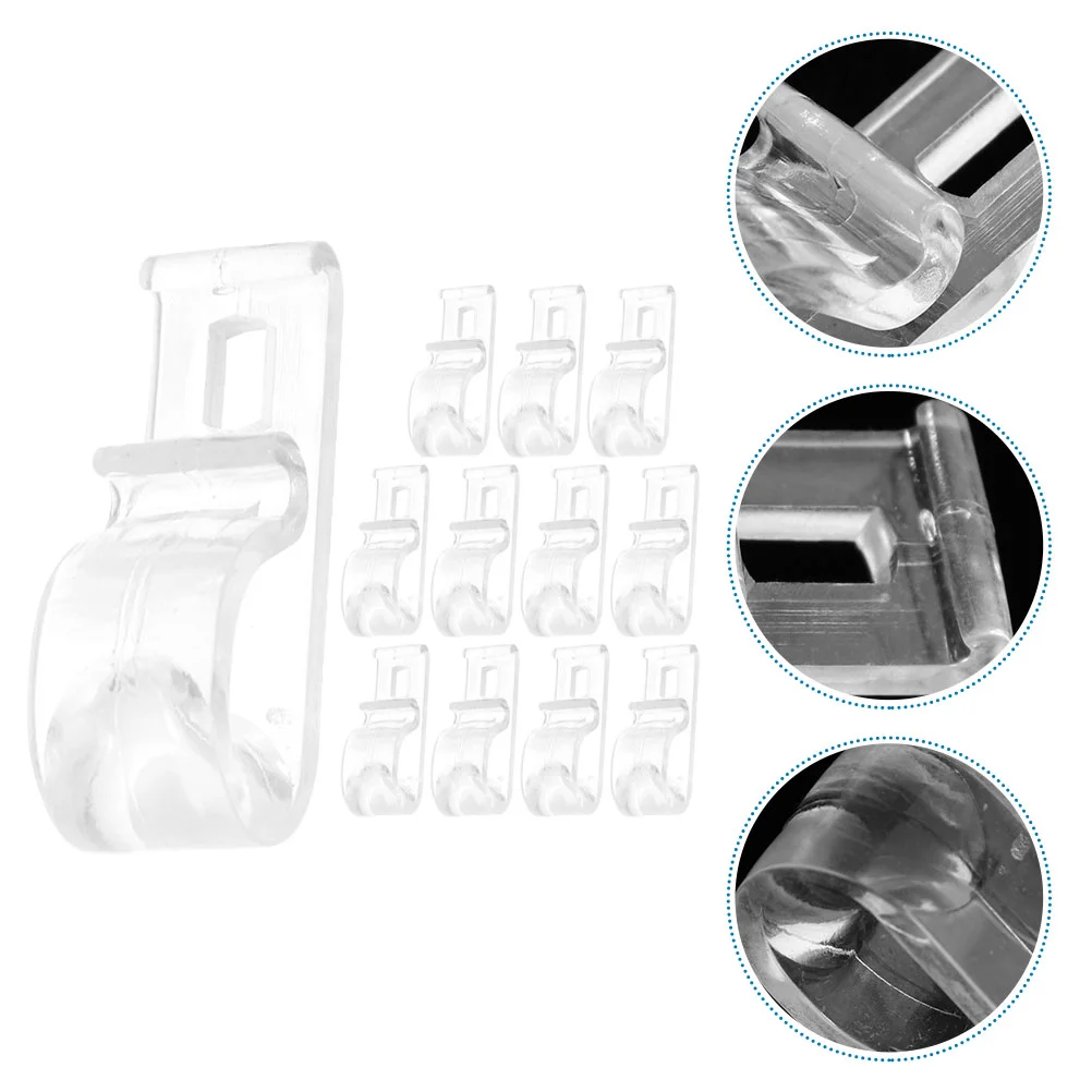 

12 Pcs Clear Curtain Clips Decorative Curtains Vertical Blind Clip Hanger Window Blind Hook Transparent Window Shades