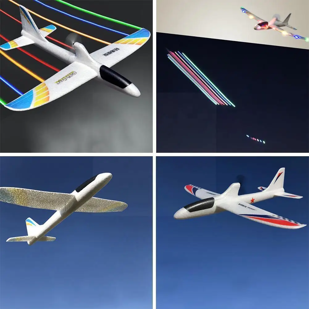 

New Foam Toy Airplane Electric Plane Led Hand Throwing Aircraft 1pcs Toys Diy Plane Kids Gifts Model C0n7