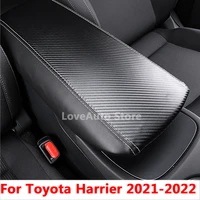 for toyota harrier 2021 2022 car central armrest organizer storage box decoration leather case cover protective pad accessories