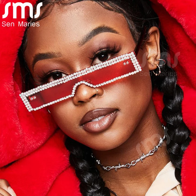 

Модные прямоугольные солнцезащитные очки в небольшой оправе, стразы, женские новые винтажные Квадратные Солнцезащитные очки со стразами, э...