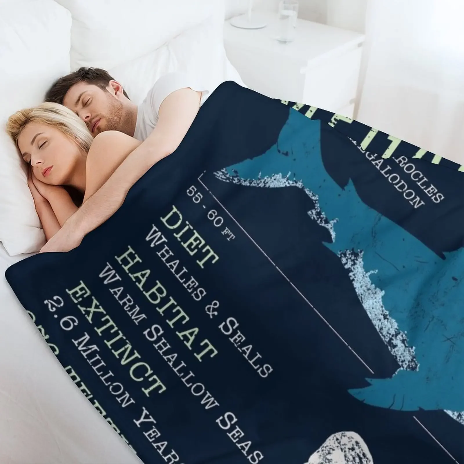 Megalodon Facts плюшевый плед