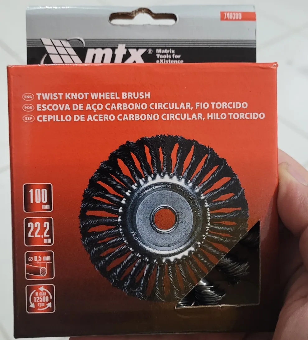 

10 cm. MTX Circular Twisted Carbon Steel Brush
