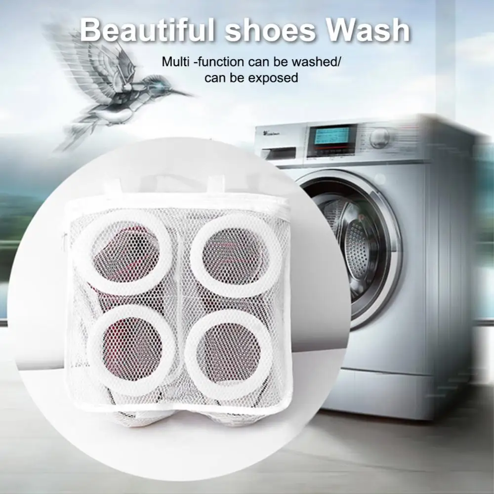 

Portable Mesh Washing Machine Shoes Bag Protective Mesh Laundry Bag Travel Anti-deformation Clothes Storage Bags