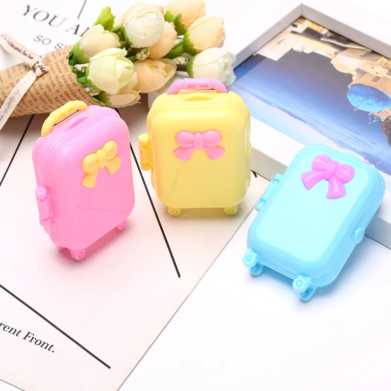 

1PC Doll Accessories Doll Travel Toy Hat Trolley Travel Luggage Case Computer Backpack Trolley Girls Toys