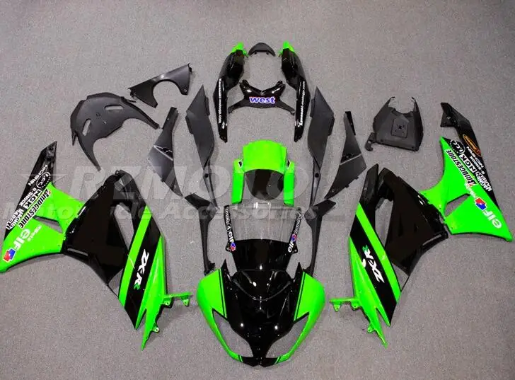 

Новый комплект обтекателей для мотоцикла ABS, подходит для Kawasaki NInja ZX-6R 636 2009 2010 2011 2012 09 10 11 12, комплект кузова зеленого цвета
