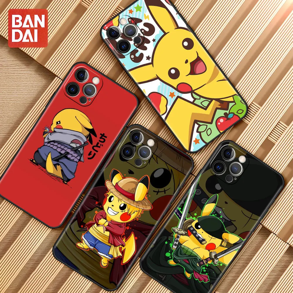 

Pokemon Cool Anime Case for iPhone 13 12 Mini 11 Pro 7 8 Soft Phone Cover XR X XS Max 6 6S Plus 5 5S SE Black Tpu Fitted Capas