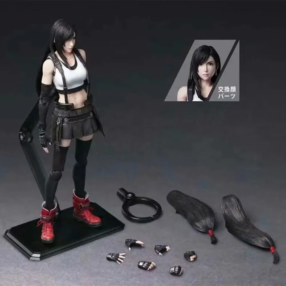 

27cm Play Arts Kai Final Fantasy VII Figure Tifa Lockhart PVC Action Figure Movable Joint Tifa Lockhart Collect Toys And Gifts