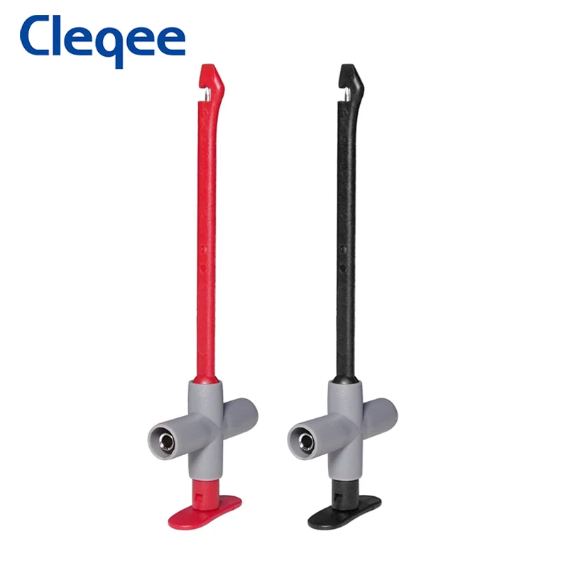 

Cleqee P5010 изолированный испытательный крюк-зажим, неразрушающий прокол-зонд, встроенная пружина, совместимый с банановым штекером 4 мм