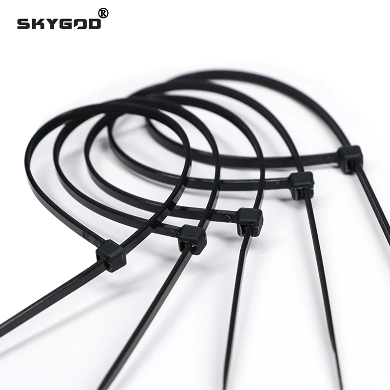 

Черные нейлоновые кабельные стяжки 100/150/200 мм, самоблокирующиеся пластиковые застежки-молнии, Обвязочные ленты для проводов, самодельный органайзер для кабельных стяжек