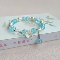 korean version of the girl bracelet lovely explosive crystal floret hand string bracelet for women net red ornaments present